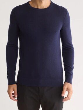 Theory Riland Harman Wool Blend Sweater in Navy